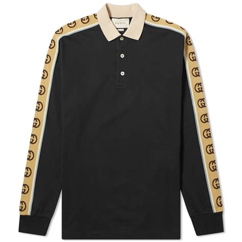 gucci long sleeve shirt men's|gucci long sleeve polo shirt.